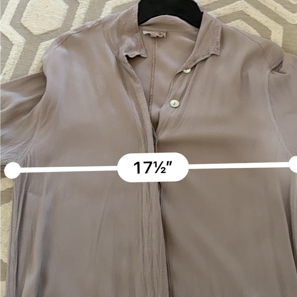 Ghost London Wide Leg Lavender Taupe Jumpsuit Collared Button Front Long Sleeve - Picture 10 of 14